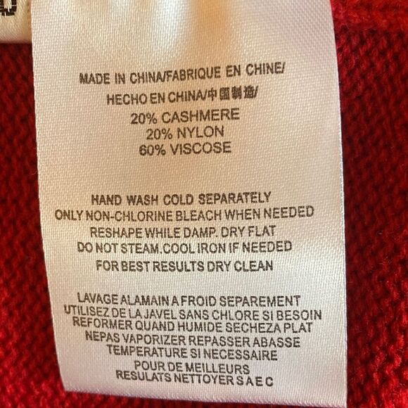 Gucci Girls Varsity Long Sleeve Sweater with G on chest. Cashmere Blend. Size 12 - Picture 4 of 5